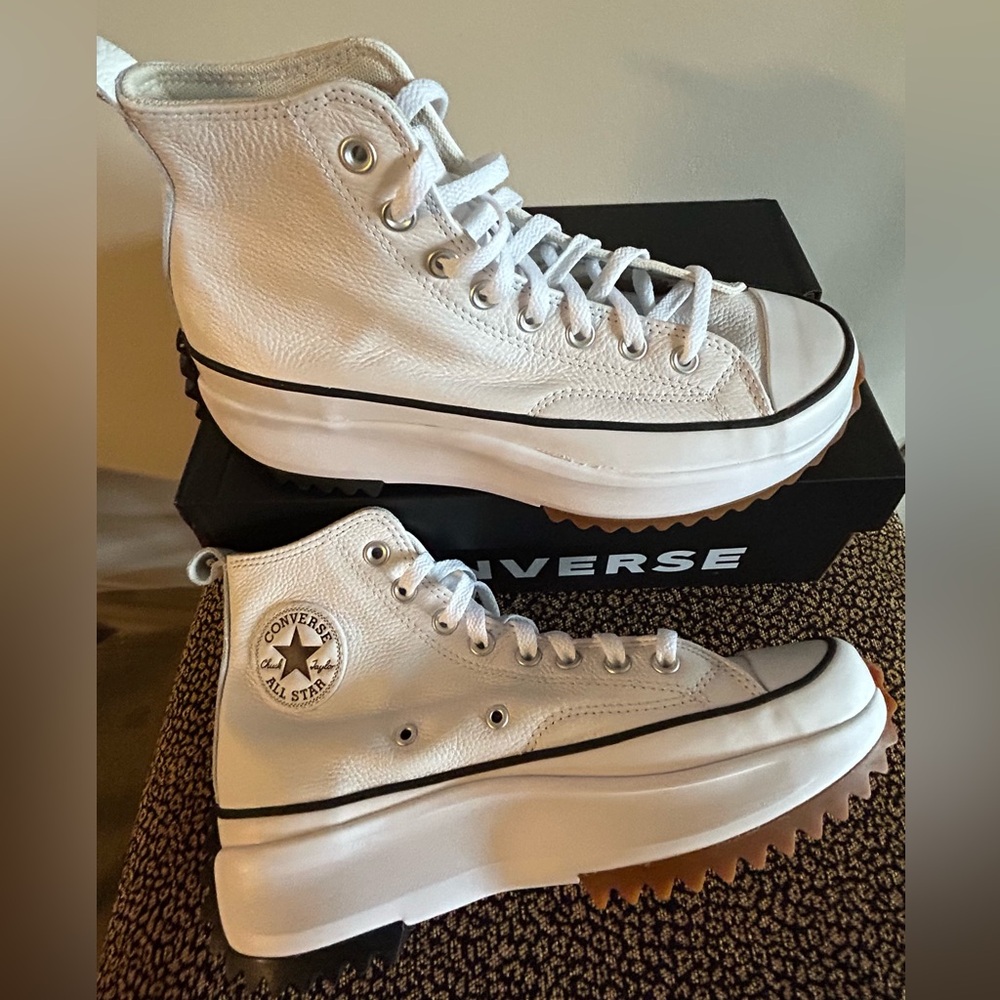 Converse White leather Run Star Hike Women 10